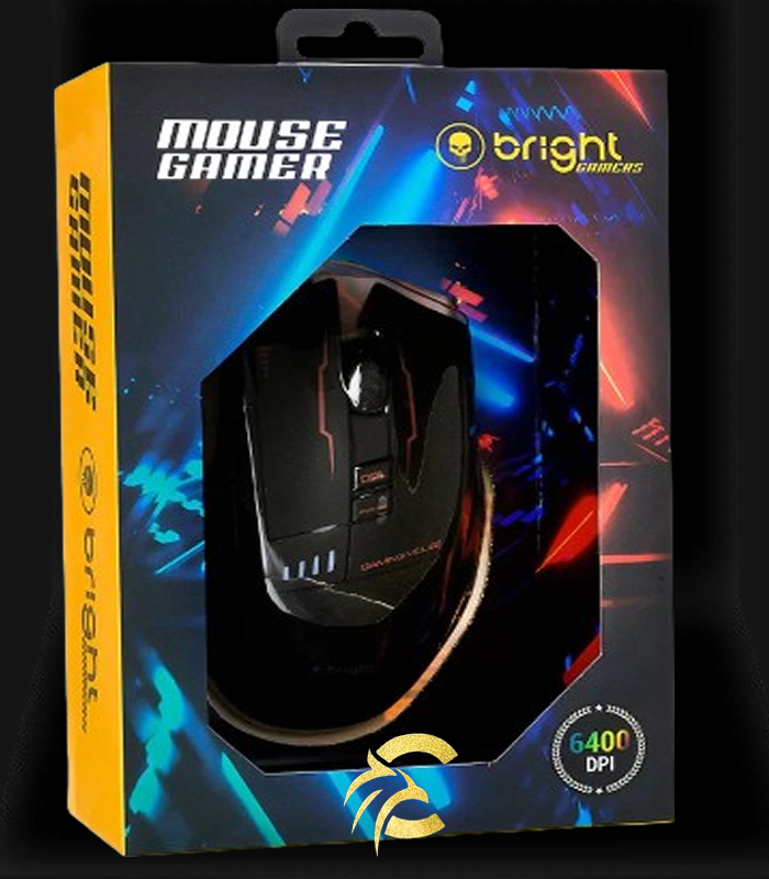 Mouse Gamer USB, 6400dpi, 593, Bright