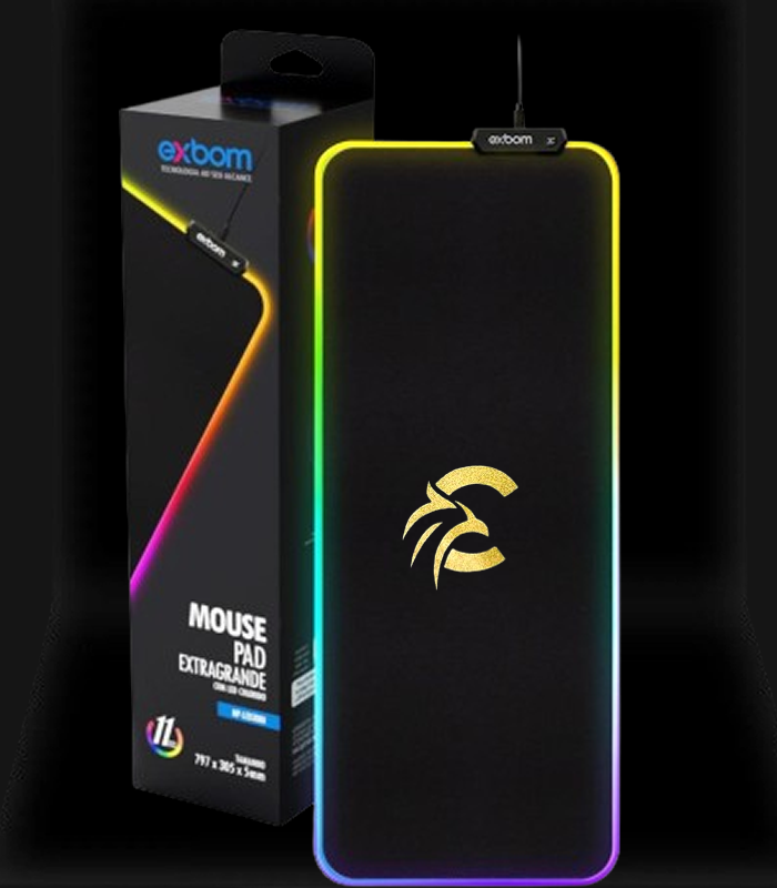 Mousepad Gamer Extra Grande Com Led Colorido