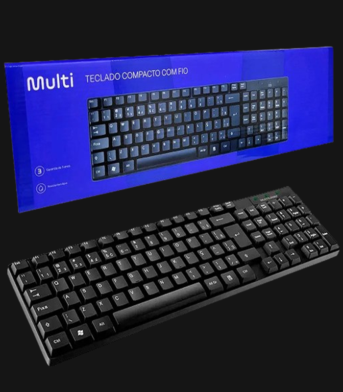 Teclado Usb Basico com Fio Slim Multilaser