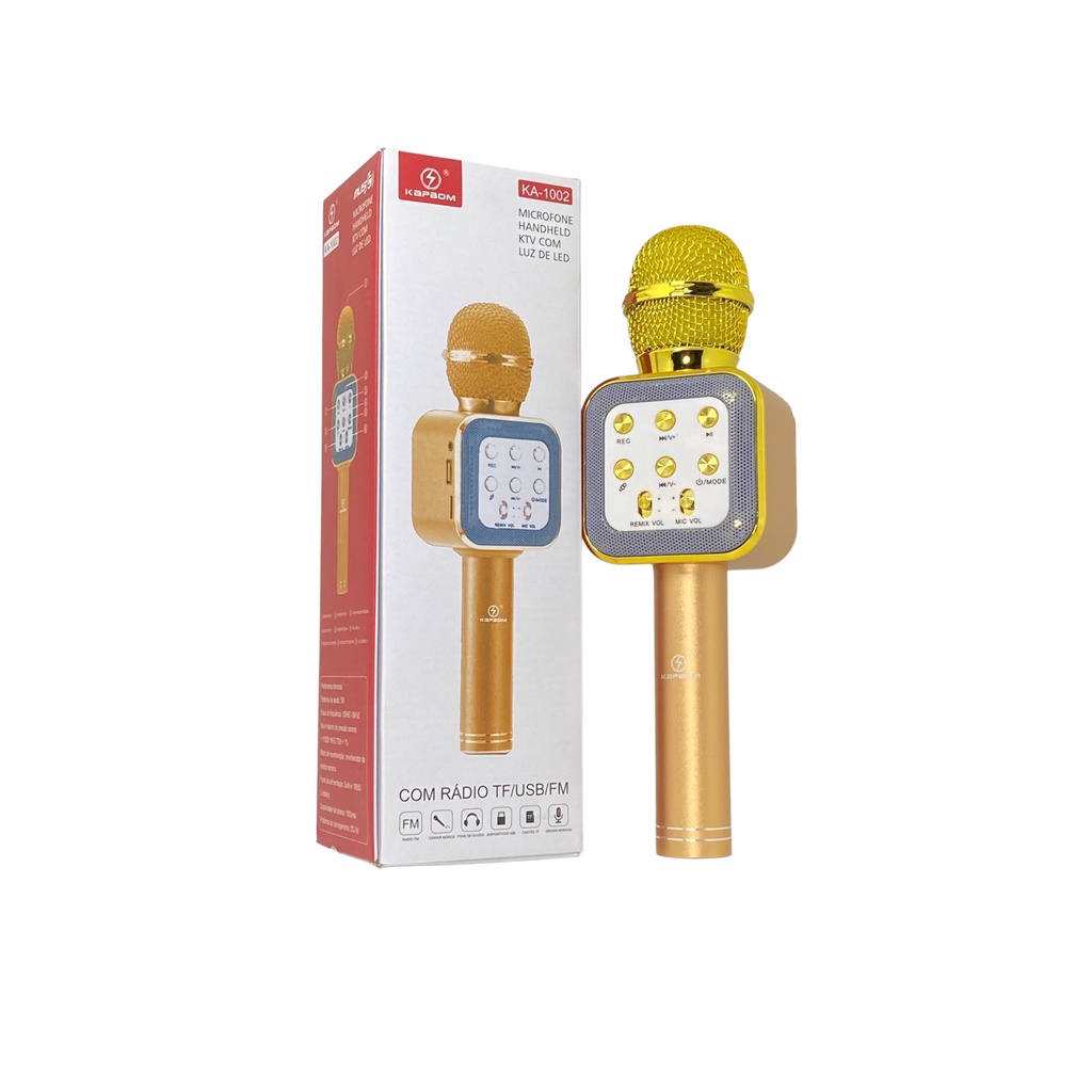 Microfone Bluetooth Karaokê com Led BM-240 - Imagem 2