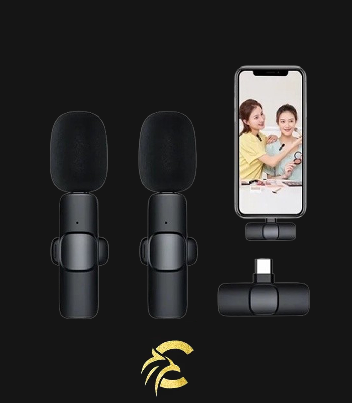 Microfone Lapela K9 2 Em 1 Sem Fio Wireless ios iPhone