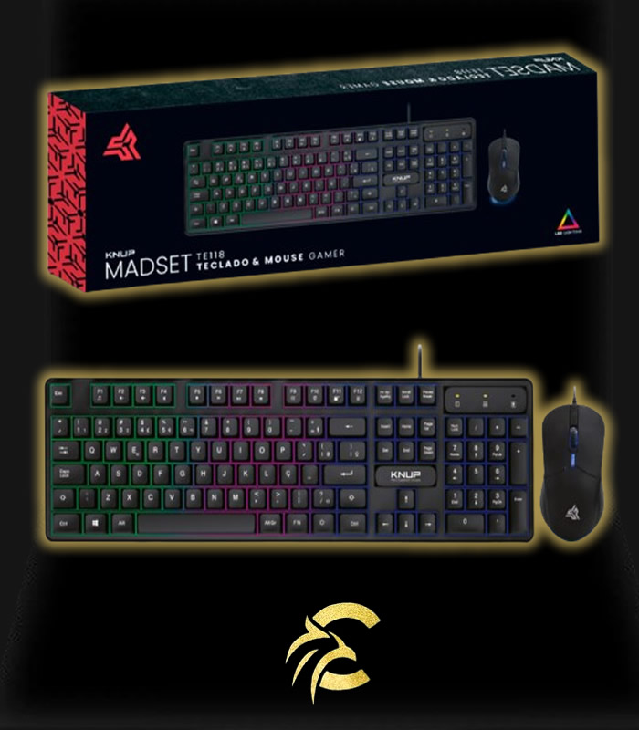 Teclado E Mouse Gamer Madset Knup Kp-te118
