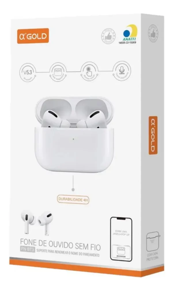 Fone De Ouvido Bluetooth Sem Fio Fn-bt3 Cabo Incluso Anatel - Imagem 2